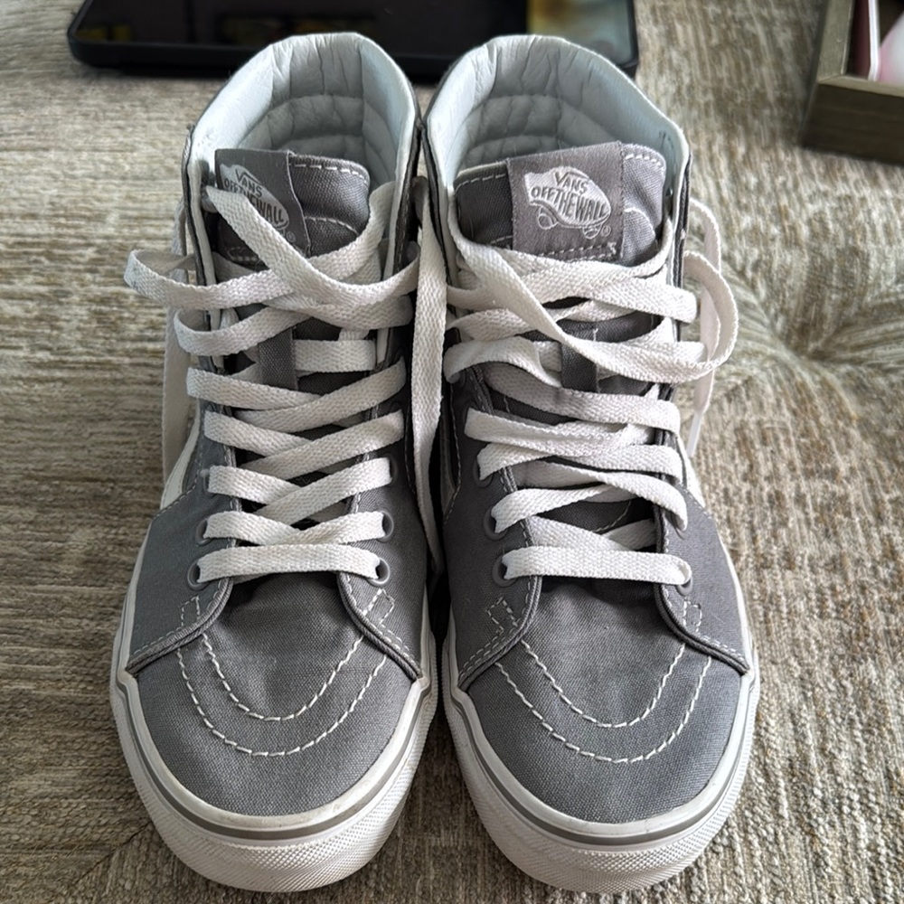 Vans Gray SK-8 High-Top Canvas Sneakers